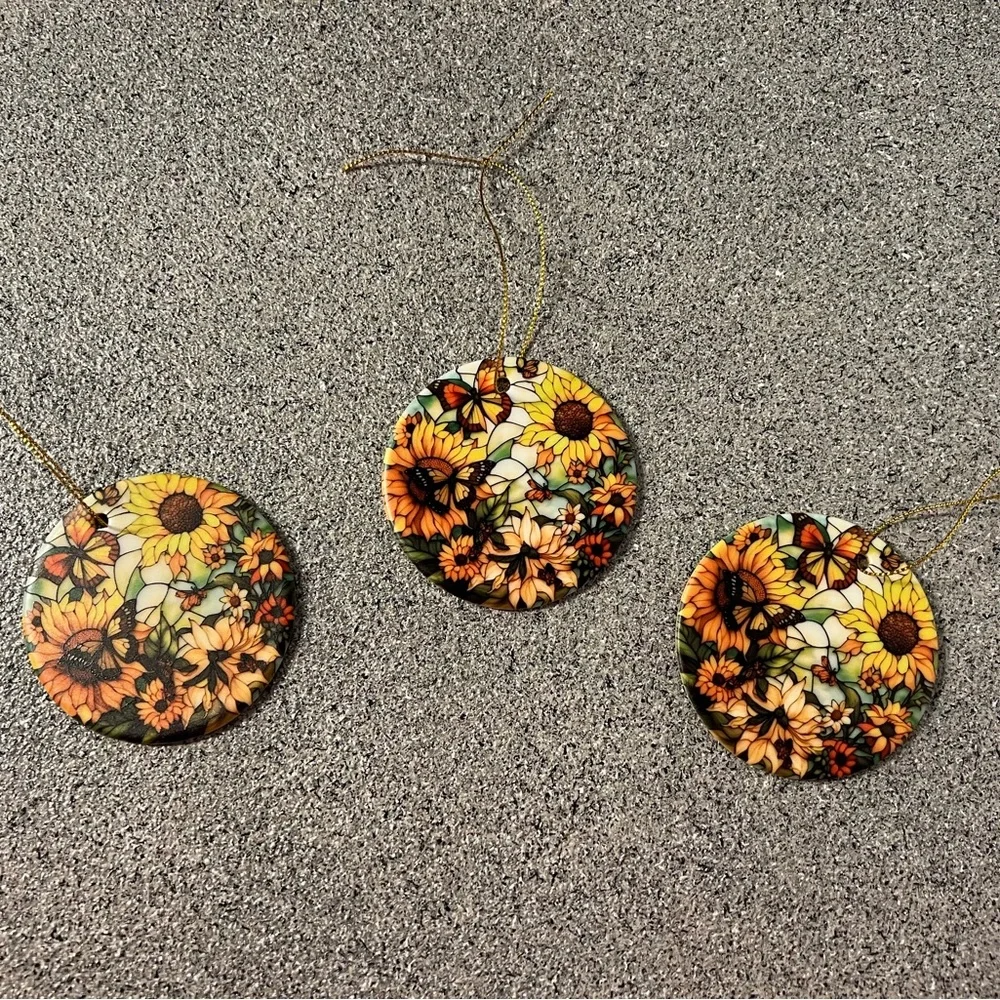 Sunflower and Butterfly Hanging Decor - Picture 1 of 1